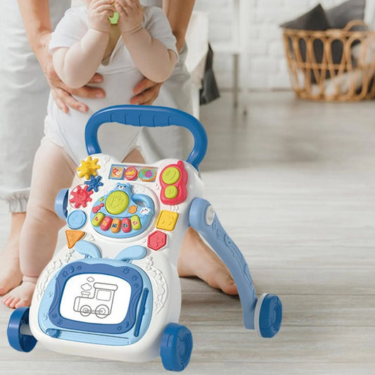 Caminador juguete con actividades, carrito de empuje para niños pequeños