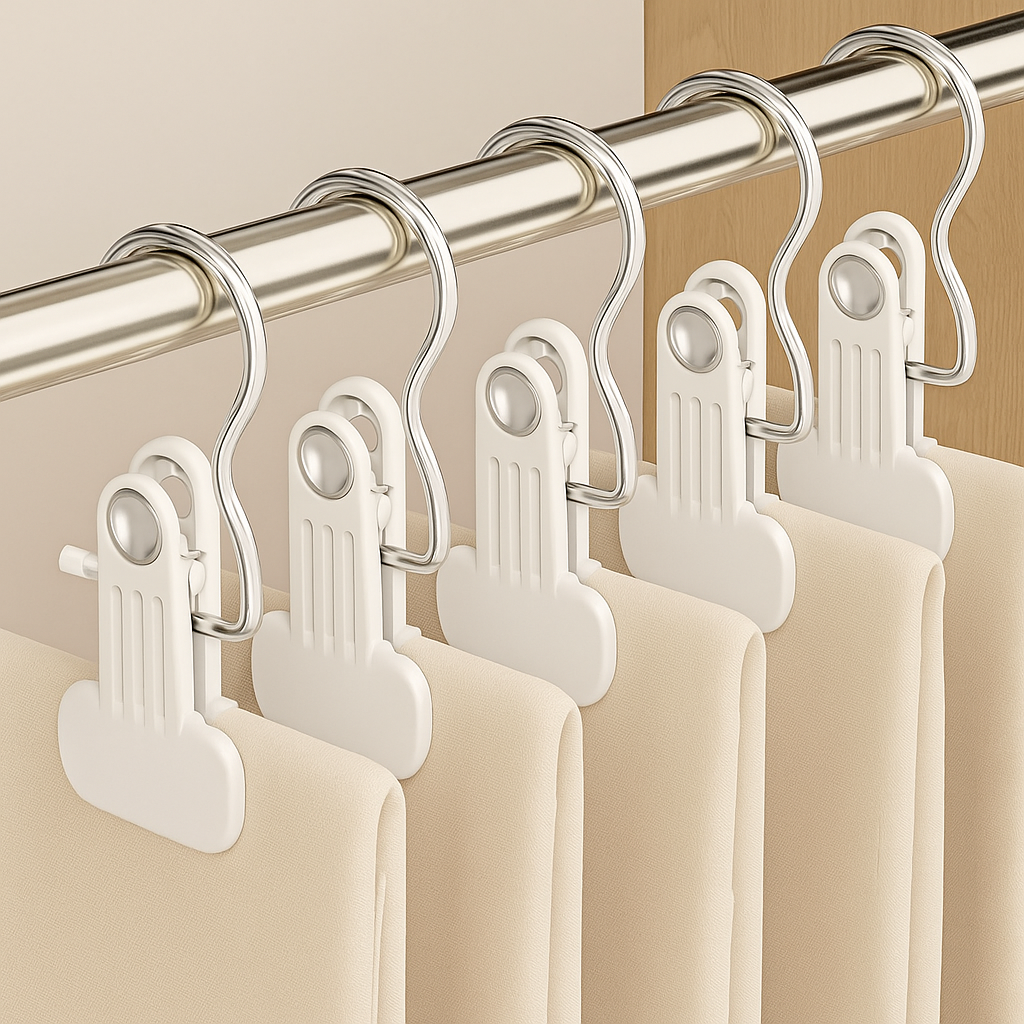 Gancho Clip para Ropa de Acero Inoxidable Multifuncional