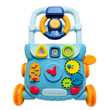 Caminador juguete con actividades, carrito de empuje para niños pequeños