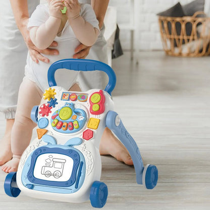 Caminador juguete con actividades, carrito de empuje para niños pequeños