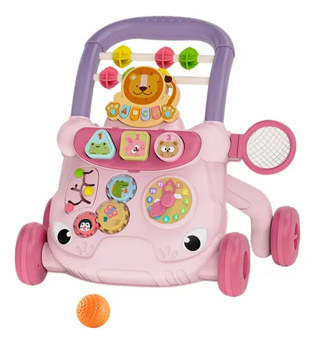 Caminador juguete con actividades, carrito de empuje para niños pequeños