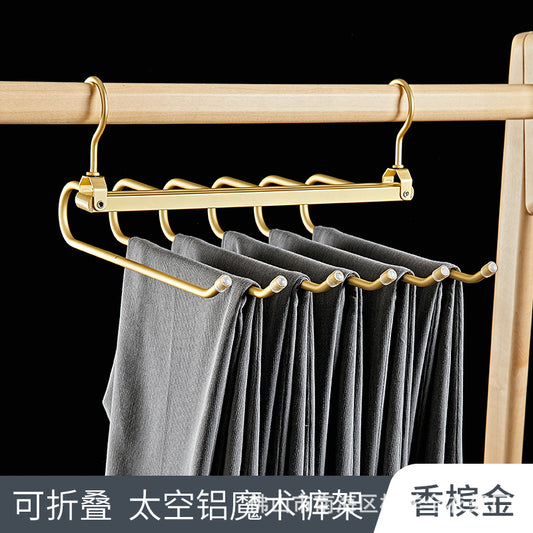 Perchero Plegable para Pantalones Multicapa de Aluminio