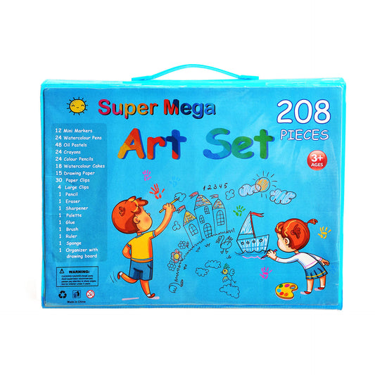 Set de Colores Artístico 208 Piezas con Marcadores y Crayolas