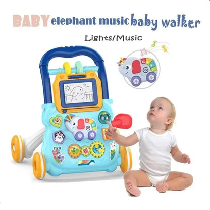 Caminador juguete con actividades, carrito de empuje para niños pequeños